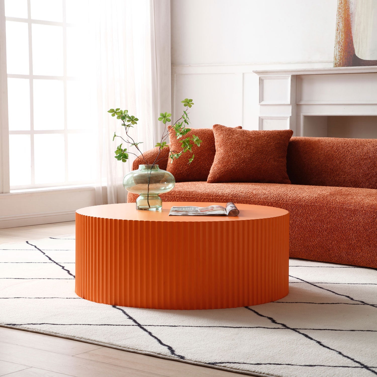 Contemporary Round MDF Coffee Table 35' (4 Colors)