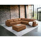 Brighton Leather 5 Piece Modular Corner Sofa Sectional 142