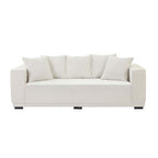 MCM Box Arm Corduroy Upholstered Sofa 89