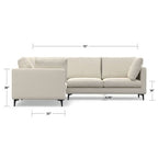 Ava MCM Cream Symmetrical Corner Sofa Sectional 102 (2 Colors)