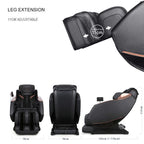 Full Body Zero Gravity Shiatsu Massage Chair SL-Track Recliner (Black or Beige)