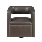 MCM Accent Faux Leather Swivel Chair (2 Colors)