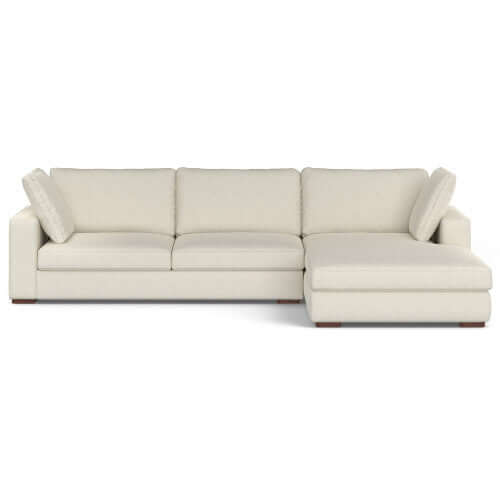 Charlie Modern Deep Seat Sectional Chaise Sofa 122 (2 Colors)