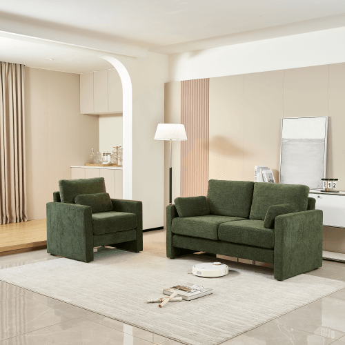 Small Contemporary Loveseat Sofa 58 (4 Colors)