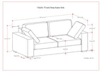 Charlie Deep Seater Loveseat Sofa 78' (2 Colors)