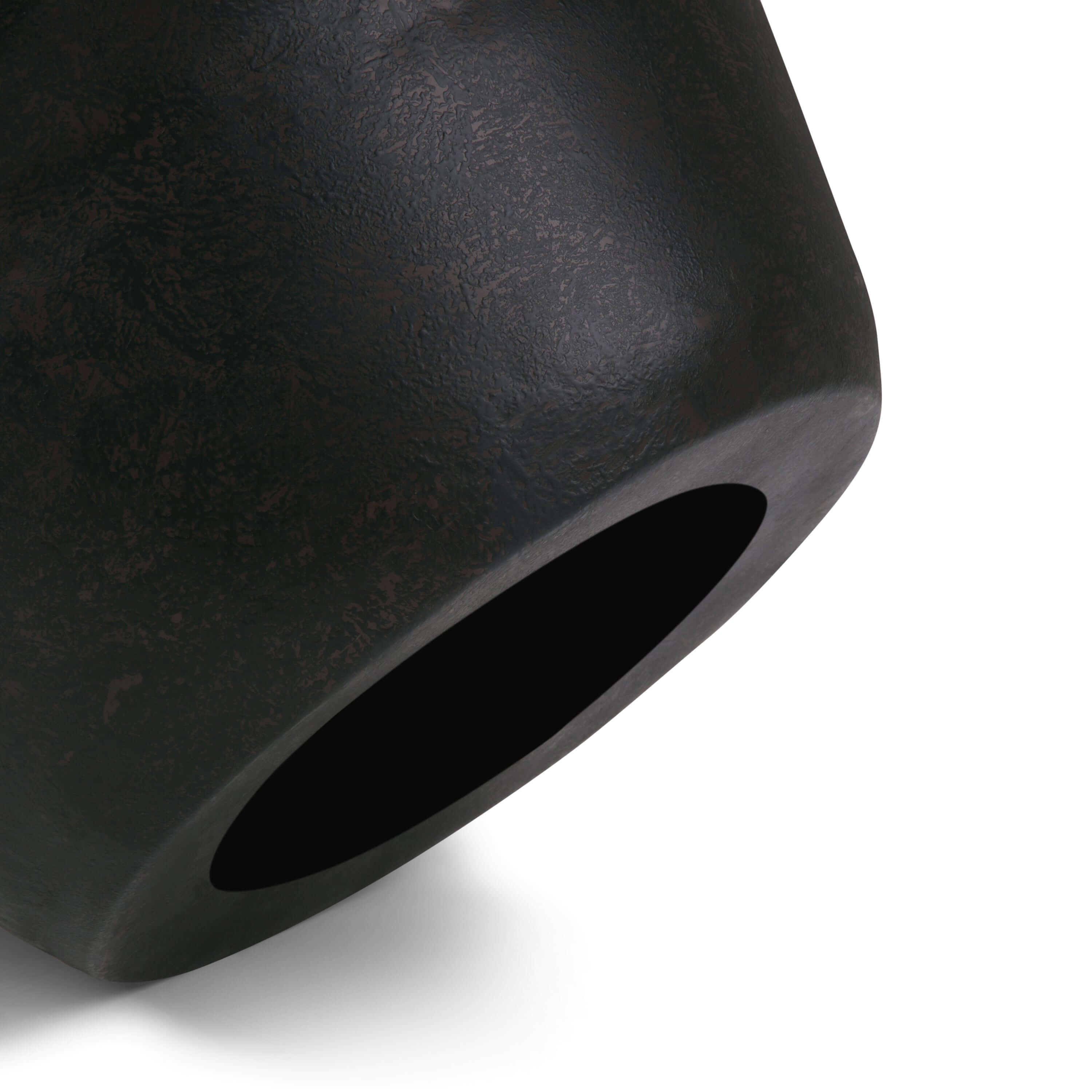 Garvy Rustic Bronze Metal Round Coffee Table 33'