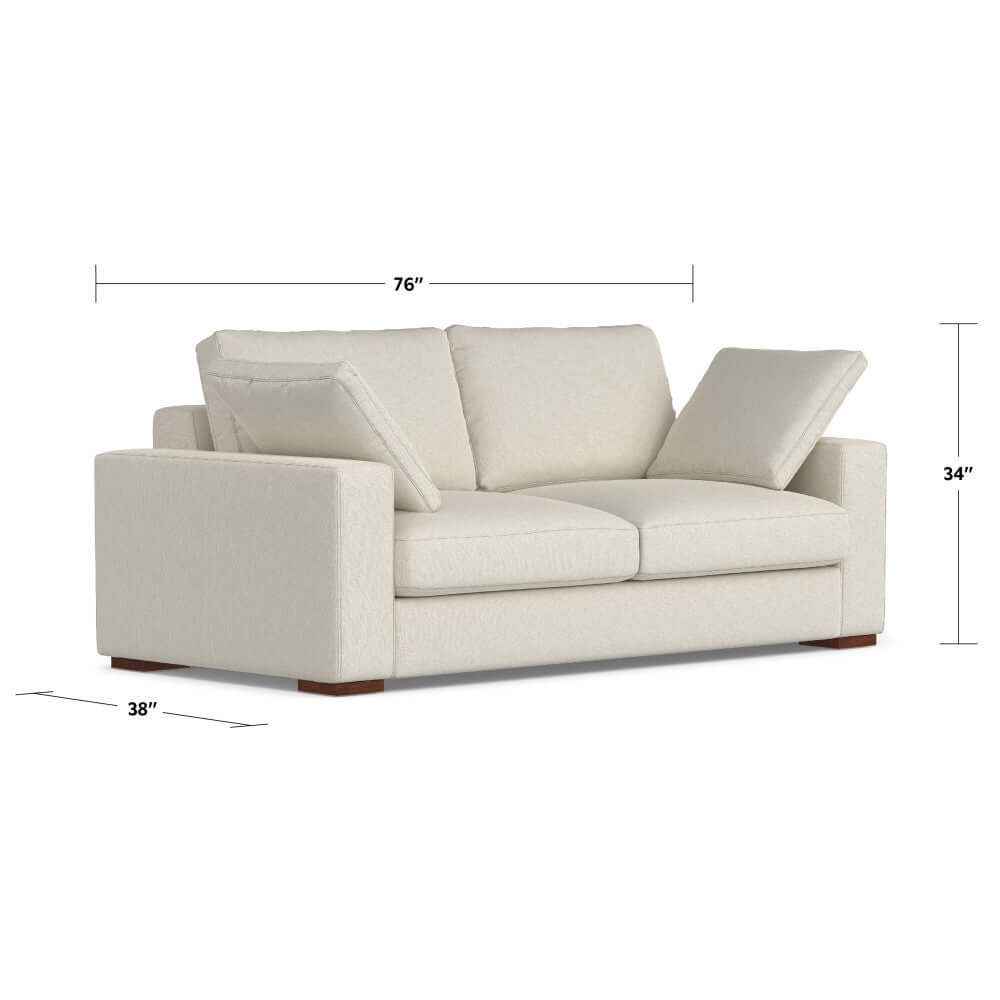 Charlie Deep Seater Loveseat Sofa 78' (2 Colors)