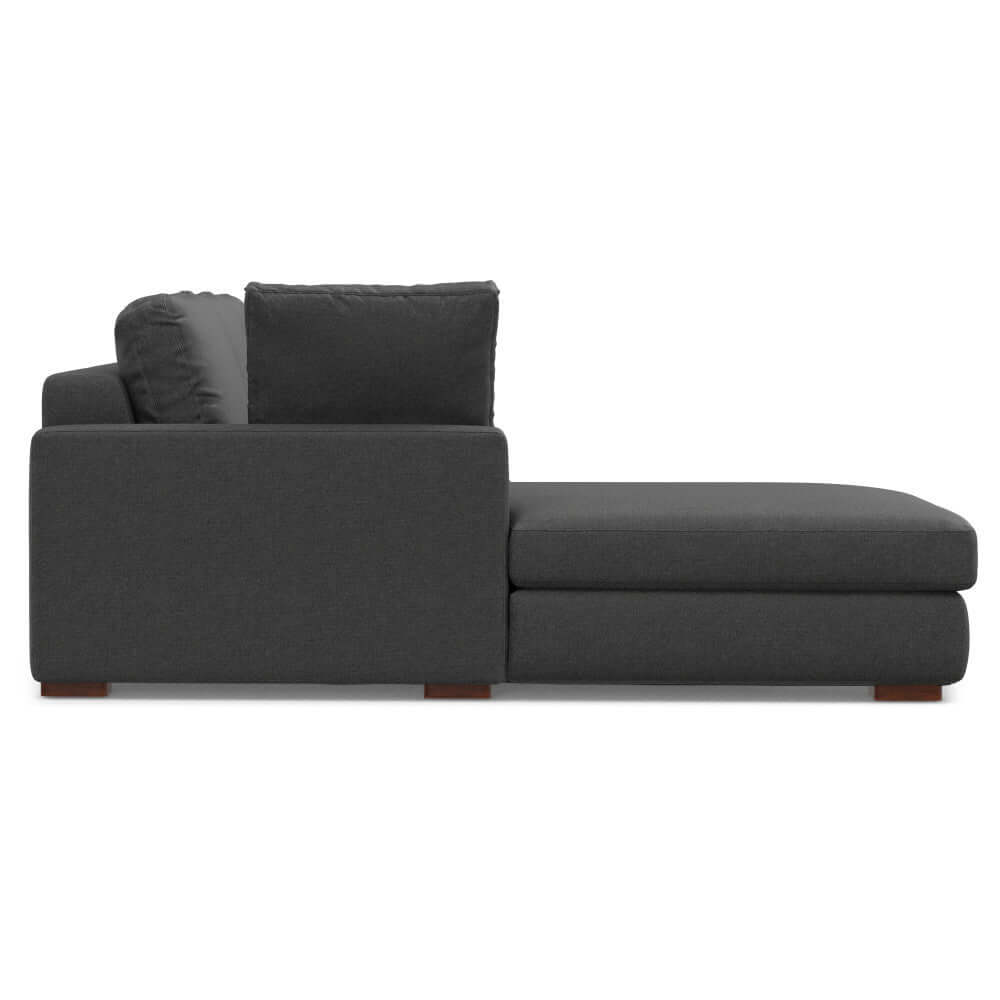 Charlie Modern Deep Seat Sectional Chaise Sofa 122 (2 Colors)