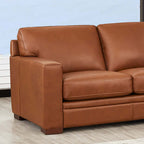 Dillon MCM Leather Chaise Corner Sectional 136