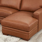 Dillon MCM Leather Chaise Corner Sectional 136
