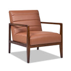 Kenneth Modern-Transitional Leather Lounge Accent Chair