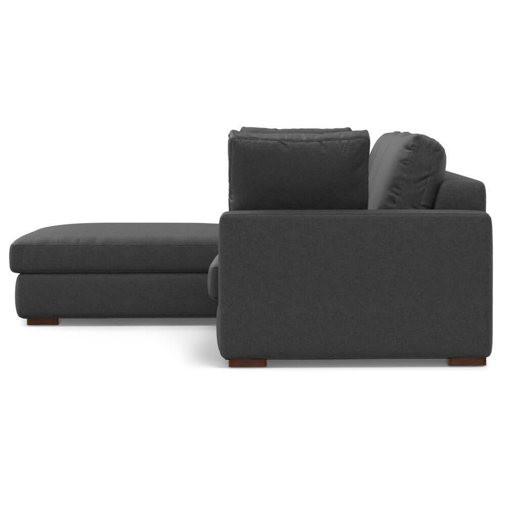 Charlie Modern Deep Seat Sectional Chaise Sofa 122 (2 Colors)
