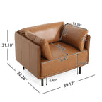 Faux Leather MCM Lounge Chair (3 Colors)