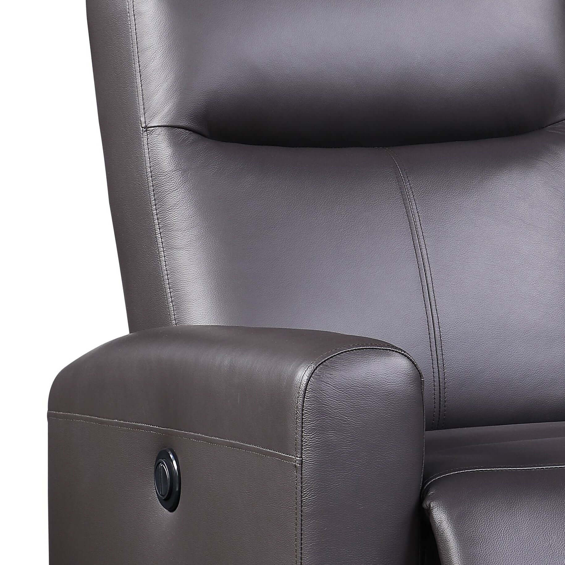 Blane Brown Premium Leather Power Motion Recliner