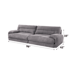 Cadenza Contemporary Gray Corduroy Sofa