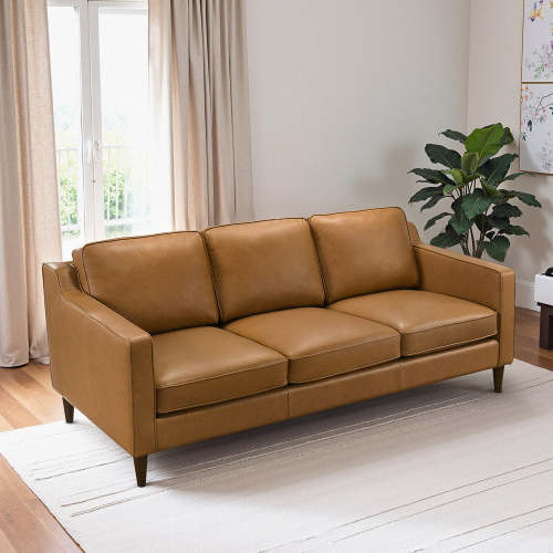 Cooper MCM Genuine Leather 3 Seat Sofa 81