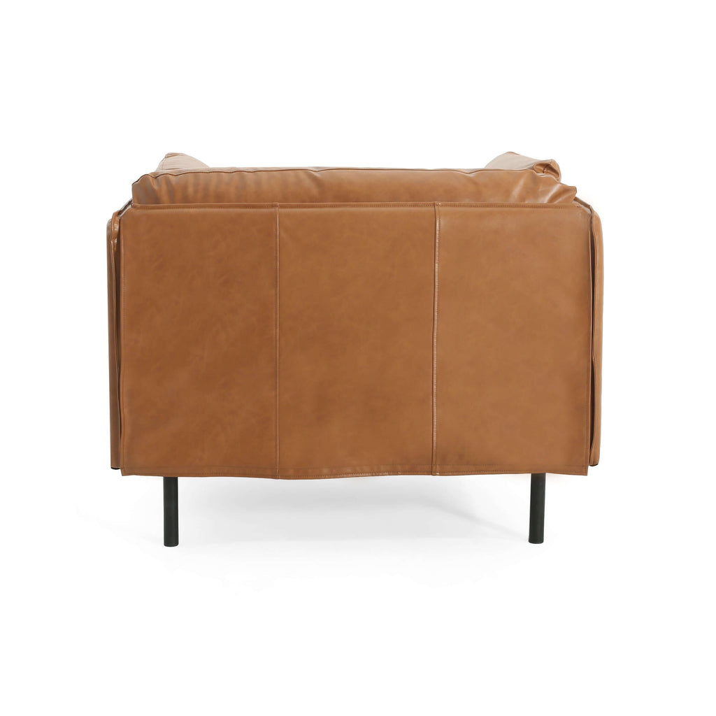 Faux Leather MCM Lounge Chair (3 Colors)