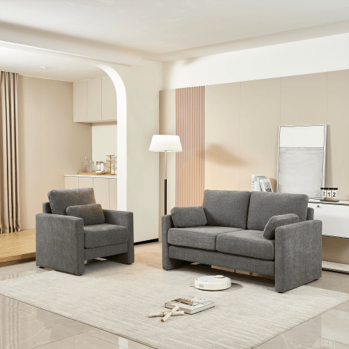 Small Contemporary Loveseat Sofa 58 (4 Colors)