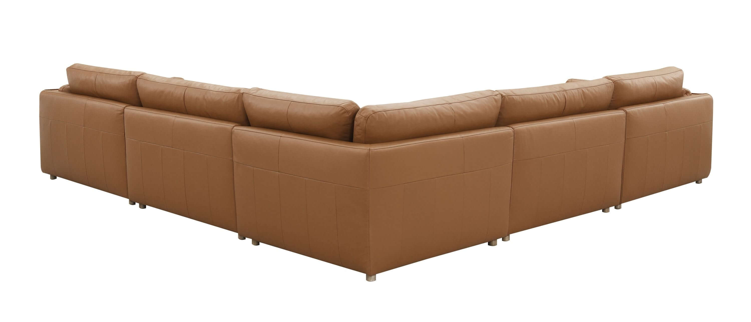 Brighton Leather 5 Piece Modular Corner Sofa Sectional 142