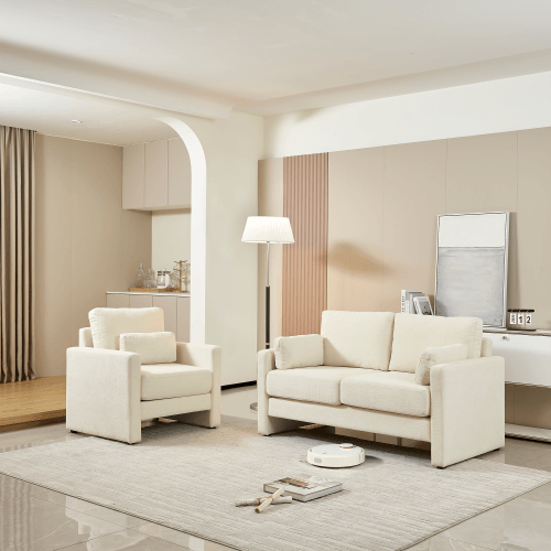 Small Contemporary Loveseat Sofa 58 (4 Colors)