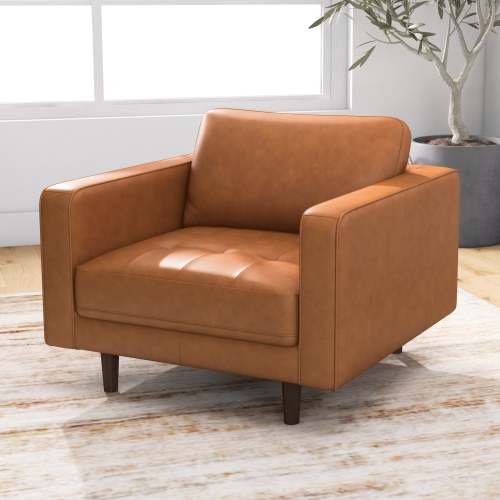 Catherine MCM Leather Lounge Chair