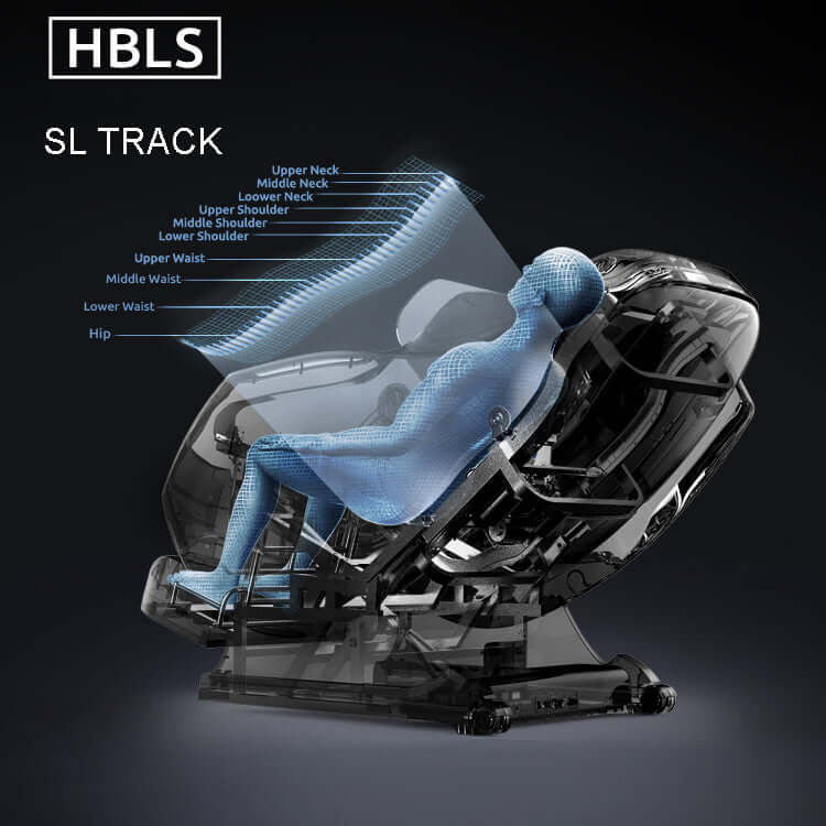 Full Body Zero Gravity Shiatsu Massage Chair SL-Track Recliner (Black or Beige)