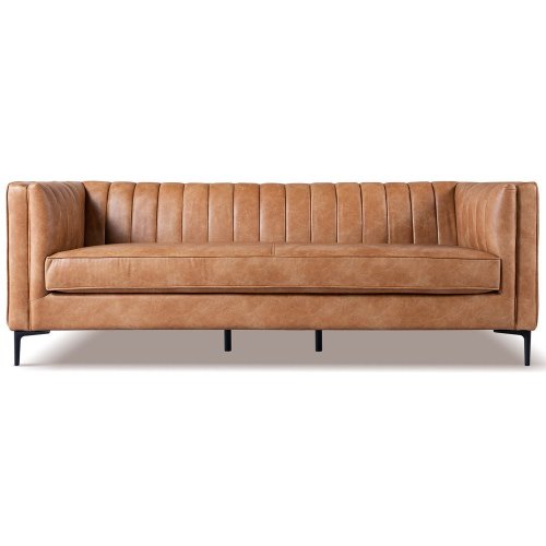Angelina Midcentury Channel Tufted Sofa 84 (6 Colors)