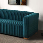 Elara Channel Tufted Velvet Sofa 90 (3 Colors)