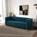Elara Channel Tufted Velvet Sofa 90 (3 Colors)