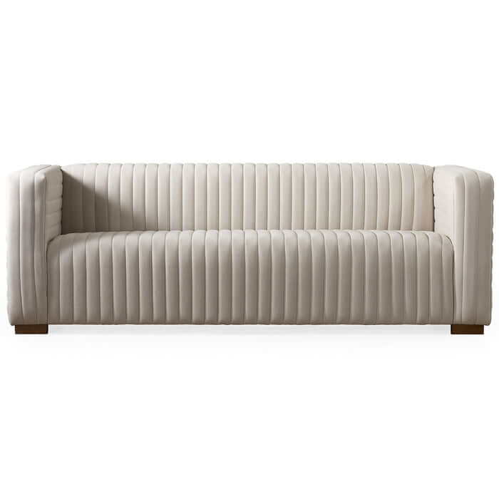 Elara Channel Tufted Velvet Sofa 90 (3 Colors)
