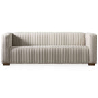 Elara Channel Tufted Velvet Sofa 90 (3 Colors)