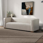 Elara Channel Tufted Velvet Sofa 90 (3 Colors)