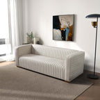 Elara Channel Tufted Velvet Sofa 90 (3 Colors)
