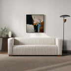 Elara Channel Tufted Velvet Sofa 90 (3 Colors)