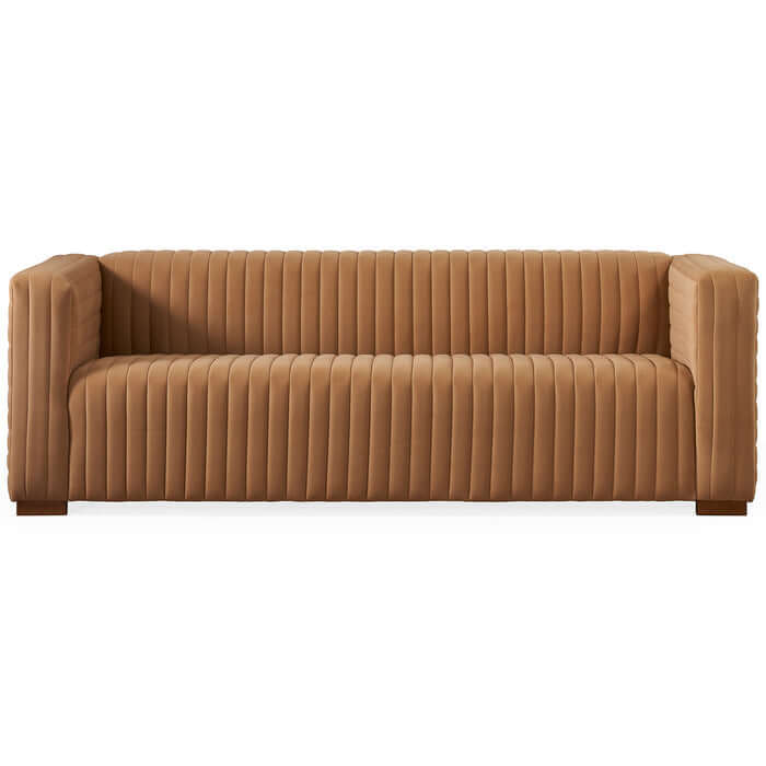 Elara Channel Tufted Velvet Sofa 90 (3 Colors)