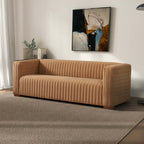 Elara Channel Tufted Velvet Sofa 90 (3 Colors)