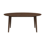 Ada MCM Walnut Wood Oval Dining Table 67 (2 Colors)
