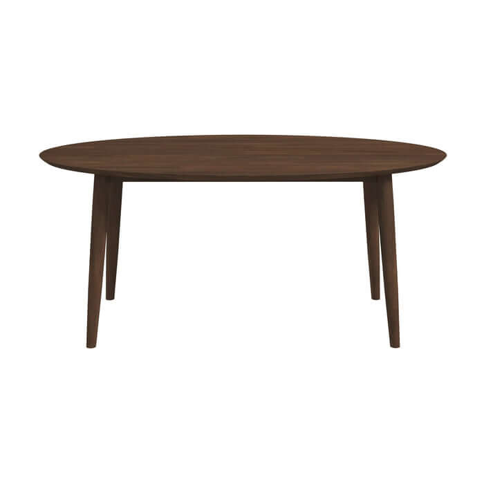 Ada MCM Walnut Wood Oval Dining Table 67 (2 Colors)