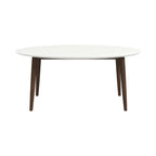 Ada MCM Walnut Wood Oval Dining Table 67 (2 Colors)