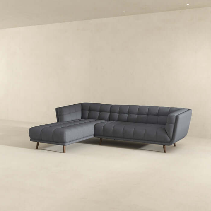 Addison Tufted L Shape Chaise Sofa Sectional 102.5 (2 Colors)