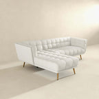 Addison Tufted L Shape Chaise Sofa Sectional 102.5 (2 Colors)