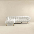 Addison Tufted L Shape Chaise Sofa Sectional 102.5 (2 Colors)