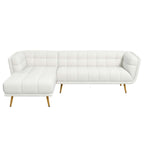 Addison Tufted L Shape Chaise Sofa Sectional 102.5 (2 Colors)