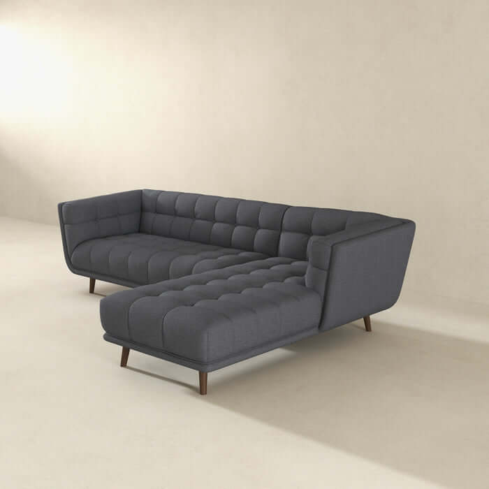 Addison Tufted L Shape Chaise Sofa Sectional 102.5 (2 Colors)