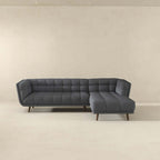 Addison Tufted L Shape Chaise Sofa Sectional 102.5 (2 Colors)