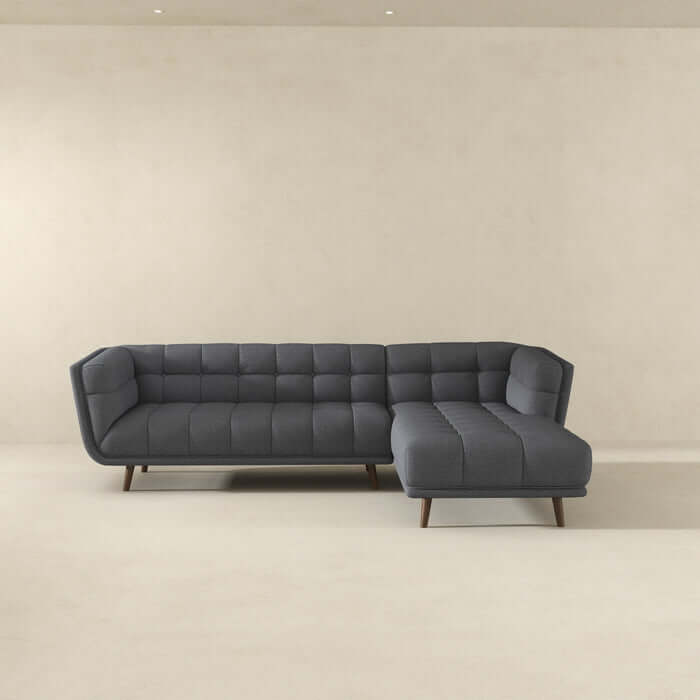 Addison Tufted L Shape Chaise Sofa Sectional 102.5 (2 Colors)