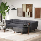 Addison Tufted L Shape Chaise Sofa Sectional 102.5 (2 Colors)