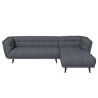 Addison Tufted L Shape Chaise Sofa Sectional 102.5 (2 Colors)