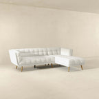 Addison Tufted L Shape Chaise Sofa Sectional 102.5 (2 Colors)