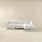Addison Tufted L Shape Chaise Sofa Sectional 102.5 (2 Colors)